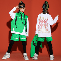 Childrens rack Drum Performance Clothing Wave Girl Hip Hop Jazz Dance Suit Less Catechugopop Trend Walk Show Clothing