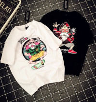 Hong Kong trendy brand European and American Harajuku BF style skateboarding turtle fairy men and women lovers short-sleeved bottoming T-shirt girlfriends