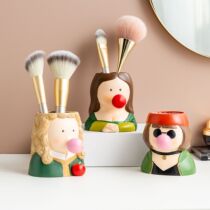 Creative Mona Lisa cartoon pen holder student desktop stationery debris containing box cute Van Gogh office swing piece
