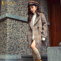 Italian girl double-sided cashmere coat 2021 new autumn and winter long thick Foreign wool coat