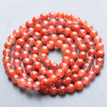 (Ice fluttering flowers) 97 14 grams round beads south red agate bracelet multi-circle bead necklace 8 5-8 9mm