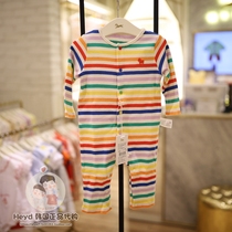 Direct mail ETTOI Korea Pegus childrens wear 21 Winter Childrens color strip underwear jumpsuit 717509