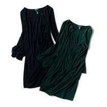 Flared sleeve dress autumn foreign trade knitted skirt long fashion temperament waist celebrity thin bag hip skirt slim