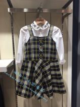 Clothing for children EK Domestic 2019 Fall girl plaid back with pants EKWH93822A