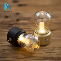 Simple charging retro English nostalgic creative glass bulb bedside night light decorative lamp exquisite birthday gift