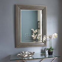 European and American classical living room wall-mounted decorative mirror Foyer art entrance hanging mirror Bathroom vanity mirror Bathroom mirror