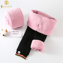 Italian Erginio girl plus velvet padded leggings autumn and winter new baby girl wearing warm pants