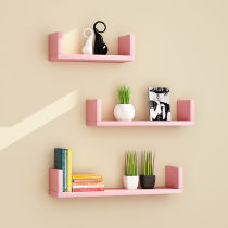 Wall shelf Living room wall hanging wall partition shelf Bedroom multi-layer bookshelf hole-free simple modern decoration