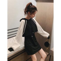 Autumn clothing Net Red foreign air fashion mature suit goddess thin temperament wear light ripe skirt two-piece set