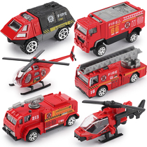 Boy alloy car set simulation police car mini fire truck military tank car sports car engineering car toy