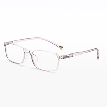 New transparent glasses ultra-light student myopia eye frame TR90 optical finished Anti-blue color change lens small face