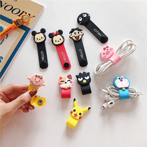 Cute cartoon headset Winder data cable organizer Hub button organizer female male couple cute cartoon silicone