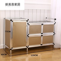 Cabinet gas stove cabinet stainless steel double door storage locker balcony cabinet simple combination stove kitchen cabinet kitchen