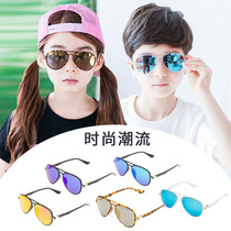 Korean version of the tide girl childrens sunglasses Baby glasses Childrens sunglasses Polarized anti-UV KK tree new men
