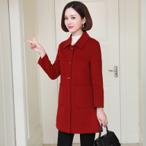zqqz double-sided woolen coat womens long 2020 Autumn New Slim 100% wool woolen cloth coat 2048