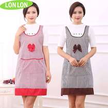 Kitchen waistcoat apron sleeveless vest Korean fashion cute cotton apron adult oil-proof clothing