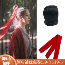 Ancient costume wig woman dress up menswear retro film and television Woman performance hair bag COS ancient style Hanfu meatballs hair bun hair accessories
