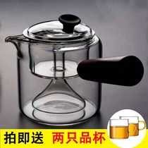 Electric pottery stove heat-resistant glass steamed teapot tea cooker double liner steam brewing tea thickened high temperature resistant kettle household
