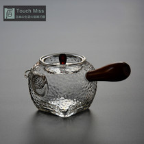 Touch Miss household heat-resistant glass tea set Teapot side hand black tea teapot high temperature filter tea maker