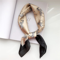 South Korea East Gate spring new zebra pattern small square scarf Korean version of silk scarf women hundred small scarf professional scarf