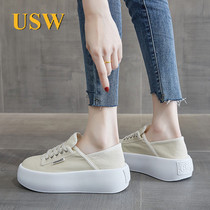 Sails shoes women 2021 Summer new thin style Breathable 100 Hitch Fashion Heightening the European Station Thick Bottom Casual Shoes