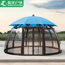 Sunshine Outdoor Pavilion Aluminum Alloy Simple House Villa Garden Terrace Leisure Scenic Spot Sunshine Room Pergola