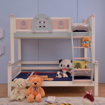 Upper and lower beds bunk beds for children 1 5 m girls rubber wood mother bed solid wood high and low bed wooden beds