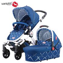 2021 Paqi High Landscape Baby Stroller can sit in a two-way 8 light folding baby trolley Four wheels to avoid