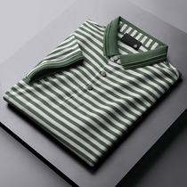 Rich Gui Bird Youth Stripes Paolo Polo Shirt Man Short Sleeve Summer Workout Slim Fit Mitt Silk cotton Ice Silk Led T-shirt