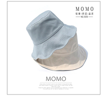 Double-sided fishermans hat female summer sunshade sunscreen solid color basin hat Korean version of Joker Japanese ins sun hat tide