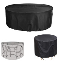 Round Furniture Hood Dust Resistant Waterproof Hood Outdoor Garden Round Table Hood Subfurniture Cover Protection Hood 210D Oxford Cloth