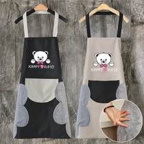Erasable hand apron womens coat pocket waterproof oil kitchen cute new overalls adult cooking labor insurance work