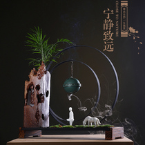 New Chinese style Zen home rockery running water living room desktop creative lucky Feng Shui fountain micro-landscape personality ornaments