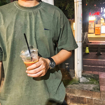 20ss summer loose Xishan Chu Japanese retro washed batik whale heavyweight short sleeve tee yuwenle overwear T-shirt