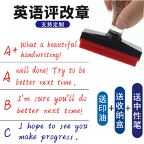 High Primary and Secondary School English Teacher Assessment Seal ABCD Ratings Job Volume Sub-batch encouragement Seal Handwritten Body English Teacher Long Strip Seal Review Seal Suit Approved EXPRESSION PACKAGE SEAL