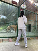 Gray sweatpants womens spring and summer 2021 new Wei pants autumn and winter thin wild pants casual loose drawstring pants