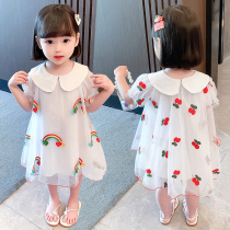 Tennis Red Fried Street Girl Dresses Very Fairys Summer clothes 12-three-year-old girl Summer princess dresses Sasha white