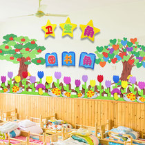 Book corner Kindergarten theme blackboard newspaper Huanchuang Wall stickers Primary school decoration classroom layout Learning garden stickers