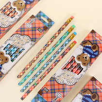 Shanghai Zhonghua brand 6939-1 teddy bear childrens student writing pencil HB pencil round rod pencil