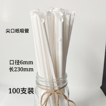Disposable Paper Straw Paper Bag 6MM caliber Straw 100