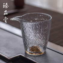 Tibetan gold glass Road Cup handmade heat-resistant Gold Cup kung fu tea set Jinshan tea divider thickened Tea Sea