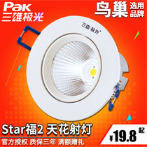  Sanxiong Aurora LED spot light star COB ceiling spot light Background wall bulls eye light Cats eye hole light 3W6W10W