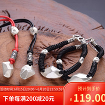 Foot Silver 990 Small Freshener Brief About 100 Ride Tide Lovers Free Lettering Wish Stone Pendant Necklace Bracelet Suit