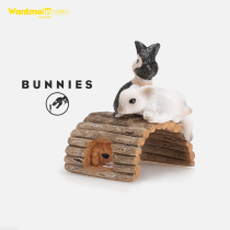 Play model children simulation animal toy model solid farm Rabbit White Rabbit gray rabbit Arctic rabbit model