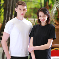 Short-sleeved clothes hot pot restaurant catering staff tooling cafe restaurant men xia zhuang t xu