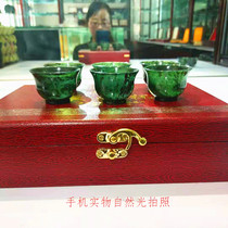 Jiuquan other luminous Qilian tea cup Gansu specialty Dunhuang Mandarin duck Jade Serpentine Jade kung fu tea set direct sales