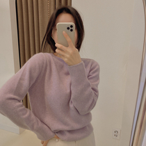 Place of the spot = JJoo Korea raccoon Mao 30% lined with soft glutinous knitted sweatshirt colorD