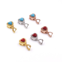 s925 half silver hanging buckle melon seed buckle