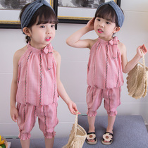 Baby Summer Dress Girl Ocean Gas Suit 1 1 1 3 2 3 4 years old Girls clothes Fashion Korean version Two sets