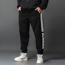  Fat Planet spring loose drawstring pants Teen student Korean version sweatpants men plus size casual pants